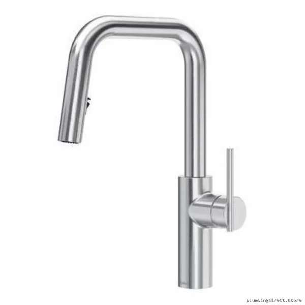 Stainless Steel Kitchen Faucet with Pull-Down Spray & U-Spout - RIOBEL LTSQ201SS