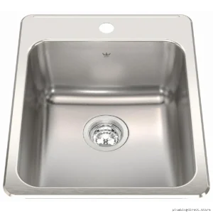 Steel Queen Kindred QSLA2217-8-1 17-1/4 1-Hole Single Bowl Drop-In Stainless Steel Kitchen Sink