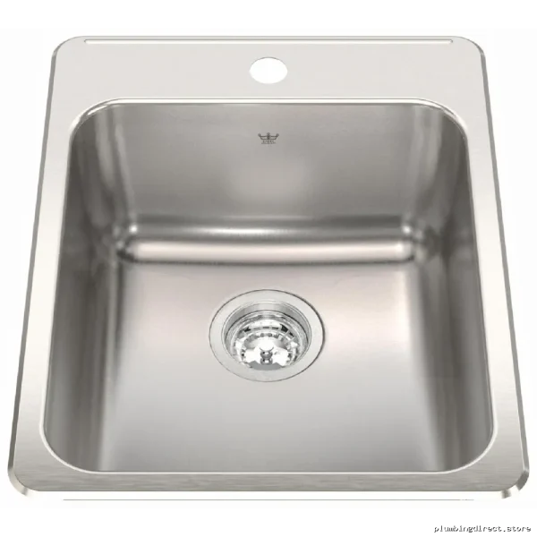 Steel Queen Kindred QSLA2217-8-1 17-1/4 1-Hole Single Bowl Drop-In Stainless Steel Kitchen Sink