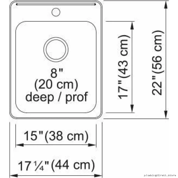 Steel Queen Kindred QSLA2217-8-1 17-1/4 1-Hole Single Bowl Drop-In Stainless Steel Kitchen Sink - Image 2