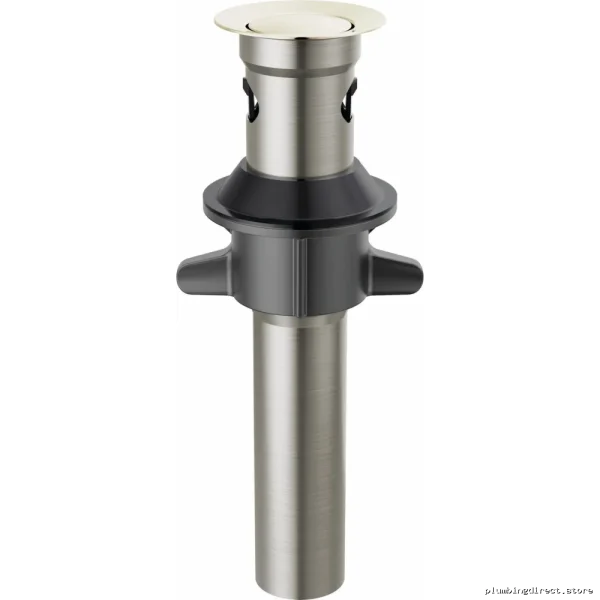 Stainless Steel Push-Pop Drain System with Overflow Protection - Polished Nickel Delta RP101630PN