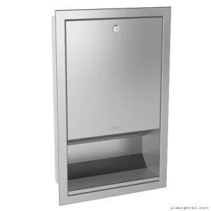 Easy-Install Stainless Reccess Undermount Paper Towel Holder RO DX