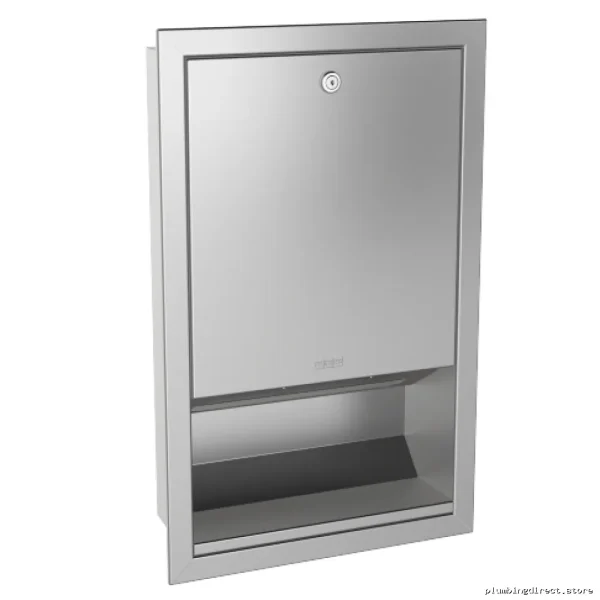 Easy-Install Stainless Reccess Undermount Paper Towel Holder RO DX