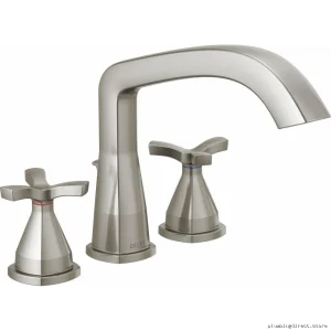 Stainless Steel Roman Bath Faucet Trim by Stryke - T27766-SS Delta