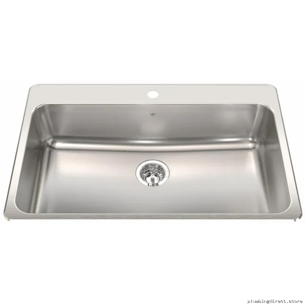 Stainless Steel Single Bowl Drop-In Kitchen Sink - Steel Queen | "" x