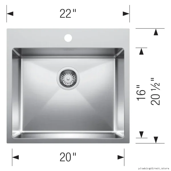 Single Bowl Stainless Steel Quatrus R15 Drop-In Kitchen Sink, Durable Undermount Design - Image 2