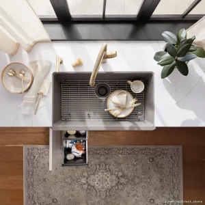 Stainless Steel Sink Grid Organizer - Durable Drain Board Grid by Ikon