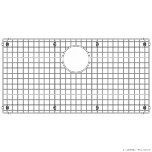 Stainless Steel Sink Organizer Grid - Durable Blanco Single Bowl Drain Strainer by Quatrus