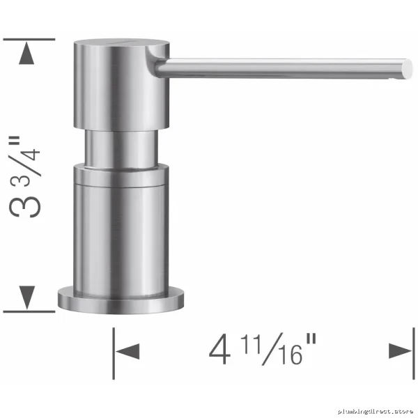 Lato Modern Stainless Steel Soap Dispenser - Model 402299 Sleek White Design - Image 3