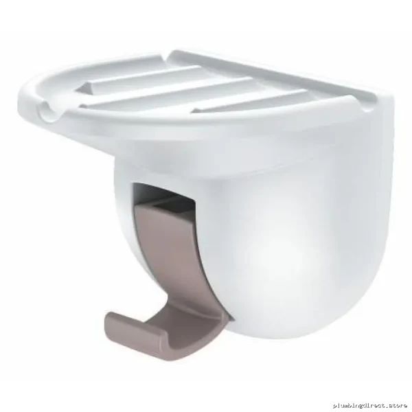 Stainless Steel Suction-Cup Mounted Soap Dish with Built-In Hook | Moen Glacier LR2315W