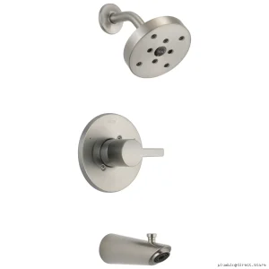 Delta T14461-SS 14 Series Stainless Steel Tub & Shower Trim - Sleek & Durable