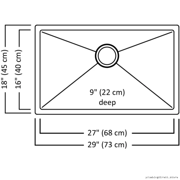 Excalibur Stainless Steel Undermount Kitchen Sink 10mm Radius Single Bowl - Image 2
