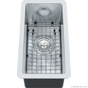 Stainless Steel Single Bowl Undermnt Kitchen Sink w/DrainGrid-KCUS