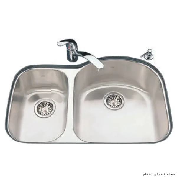 Stainless Steel Undermount Dual Basin Sink with Left-Side Small Bowl