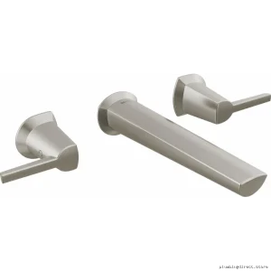 Delta Lumicoat Stainless Steel Wall Mount Bathroom Faucet T3571LF