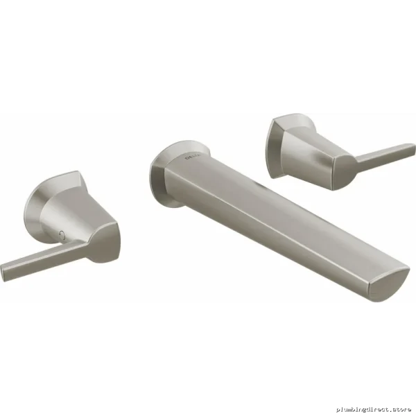 Delta Lumicoat Stainless Steel Wall Mount Bathroom Faucet T3571LF