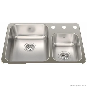Wide Stainless Triple-Hole Single-Basin Undermount Kitchen Sink