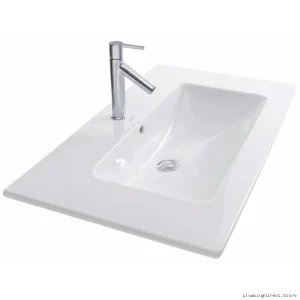 Starck Designed Duravit Single-Hole Bathroom Sink - White Modern Minimalist Design