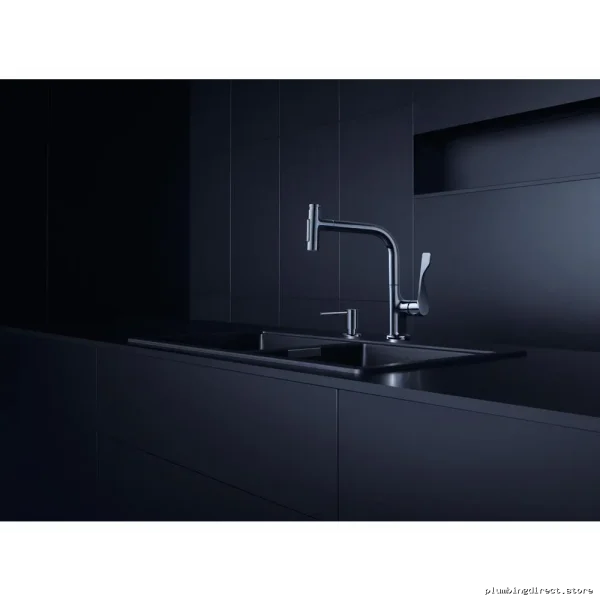 Steel Optik Axor Citterio Kitchen Faucet with Pullout Spray - 39863801