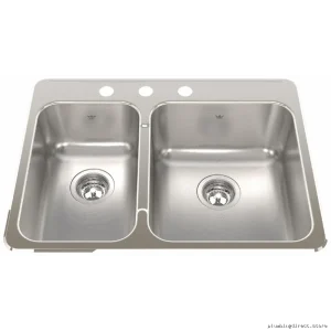 Steel Queen 1.5 Bowl Drop-In Kitchen Sink