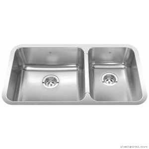 Steel Queen 32 Inch 1.5 Gallon Stainless Steel Undermount Sink - Kindred Bowl