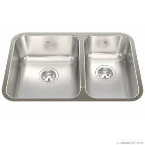 Steel Queen 26-7/8 Double Bowl Undermount Sink in Kindred Stainless Steel