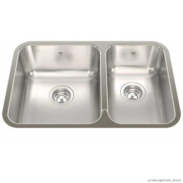 Steel Queen 26-7/8 Double Bowl Undermount Sink in Kindred Stainless Steel