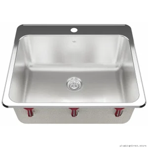 Steel Queen 1 Bowl Drop-In Laundry Sink - Stainless Steel 25-5/8 Size Kindred
