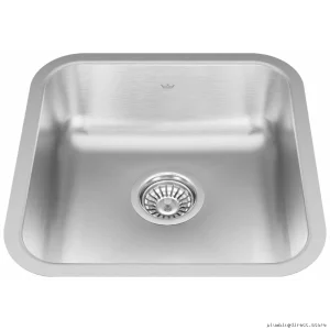 Stainless Steel Single Bowl Undermount Kitchen Sink by Steel Queen - Durable Modern Design (QSUA...