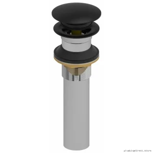 Stop Overflow with Push-Drain Design - Black DL160BK RIOBEL
