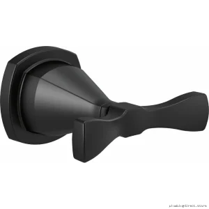 Stryke Dual Towel & Robe Hook - Matte Black Stainless Steel 77638-BL Delta Bath Accessory