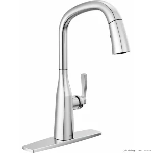 Stryke Lumicoat Chrome Kitchen Faucet - Pulldown + Spray Model 9176-PR-DST Delta