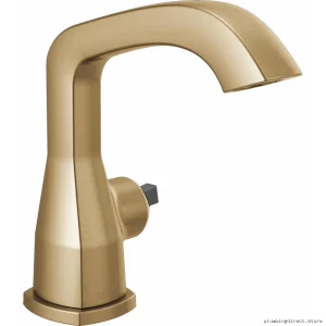 Stryke Modern Single-Handle Single-Hole Bathroom Faucet - Champagne Bronze