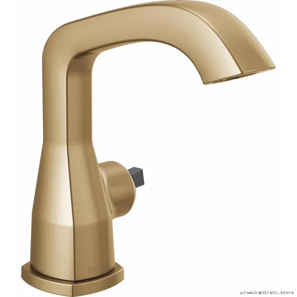 Stryke Modern Single-Handle Single-Hole Bathroom Faucet - Champagne Bronze