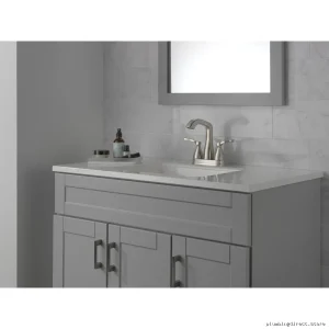 Stryke Bathroom Faucet Centerset - Stainless Steel Delta Model Ready to Install