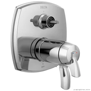 Stryke Thermostatic 3-Function Integrated Diverter Trim – Slim Handle Chrome Diverter