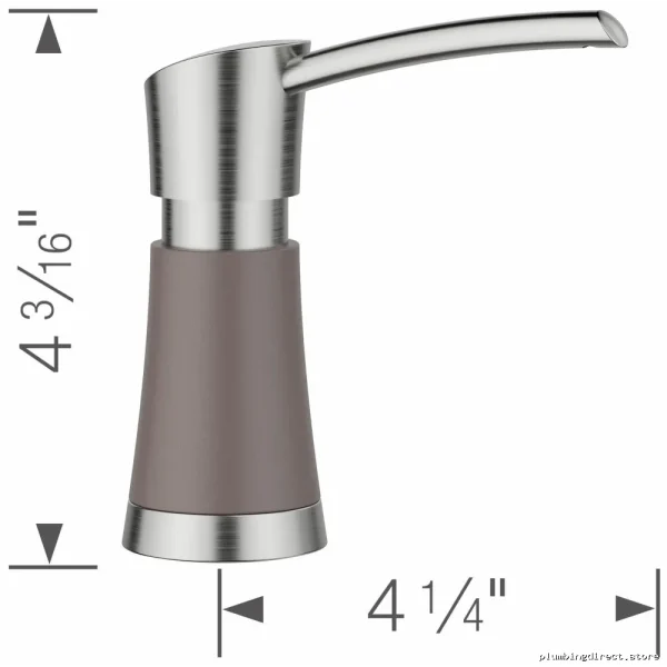 Artona Volcano Gray PVD Steel Soap Dispenser - Stylish Blanco 443038 - Image 2