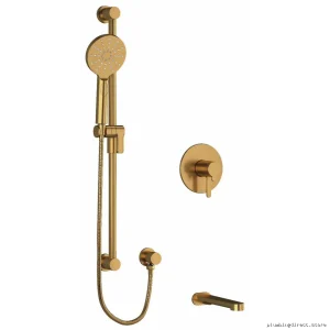 Stylish Brushed Gold Nibi Tub/Showers Faucet Trim Kit - RIOBEL TKIT