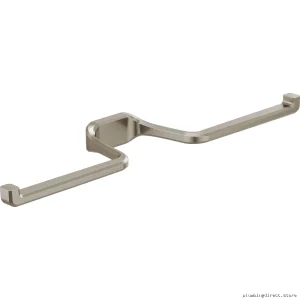 Stylish Double Post TP Holder in Polished Nickel Finish