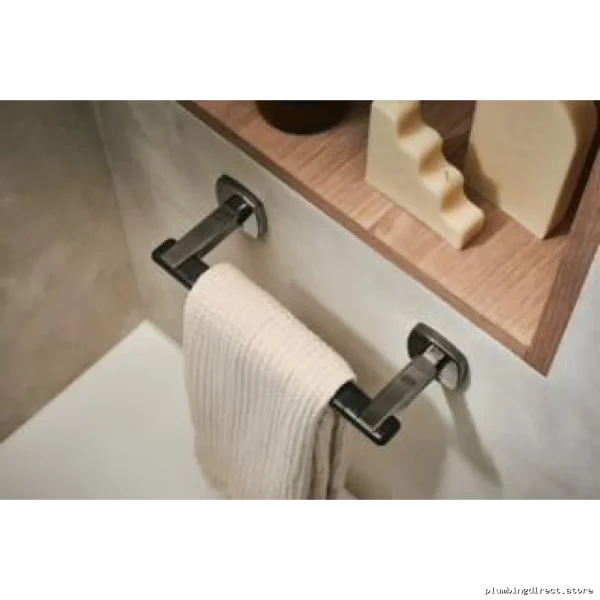 Stylish Mini Towel Rack in Modern Brushed Nickel/Black Finish - Image 2