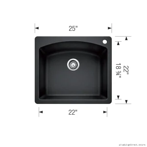 Stylish Single-Bowl Drop-In Silgranit Kitchen Sink | BisCuiT & Brand