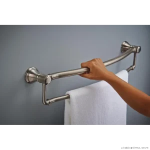 Stylish Stainless Steel Toilet Paper & Towel Holder Combo - Delta