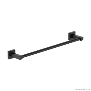 Stylish Symmons Duro Matte Black Bathroom Towel Rack | Modern Design | Fits Bathrooms
