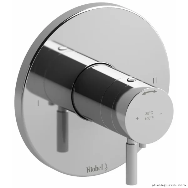 Sylla High-Performance Thermostatic Coaxial Valve Trim - Chrome Finish TSYTM44C RIOBEL