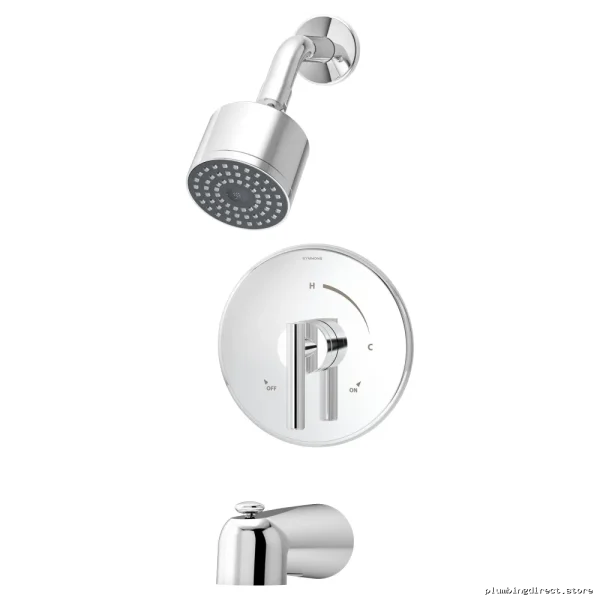 Symmons Chrome 3502-CYL-B Pressure Balance Tub & Shower Faucet for Balanced Water Flow