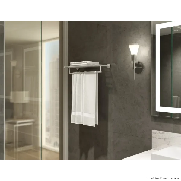 Dia 22 Satin Nickel Wall-Mounted Towel Rack - 353TS-22-STN Symmons