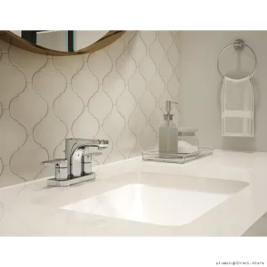 Symmons Chrome Bathroom Sink Faucet with Pop-Up Drain