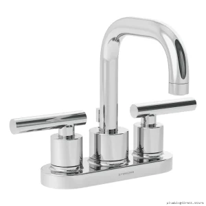 Symmons Chrome Bathroom Sink Faucet with Pop-Up Drain