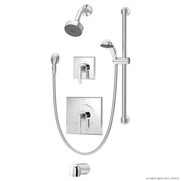 Symmons Chrome Duro 3606-H321-V Tub & Shower System - Modern Bathroom Upgrade