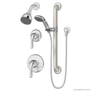 Symmons 9605-X-PLR-STN Chrome Leak-Proof Shower System with Stops